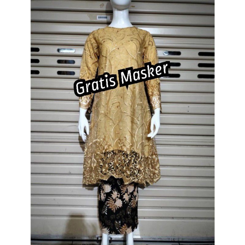 KEBAYA TUNIK TULLE BORDIR JUMBO / KEBAYA MODERN / KEBAYA PESTA CANTIK