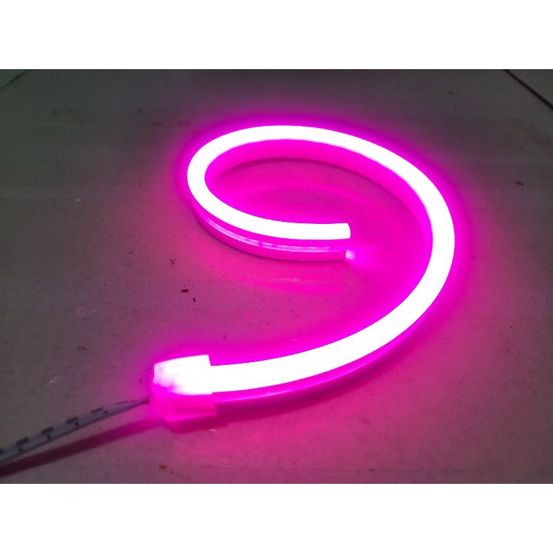 LAMPU ALIS MOTOR 30CM LED DRL FLEKSIBEL TIDAK BINTIK 12V [ 1 BIJI ] BEAT,VARIO,NMAX,PCX,AEROX DLL-Pink 30CM