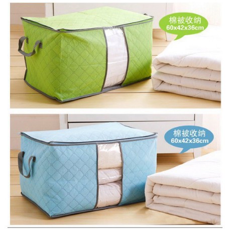 Storage Box / Bag BESAR JUMBO Bamboo Organizer Selimut Baju Tempat SPrei Multifungsi - BUM