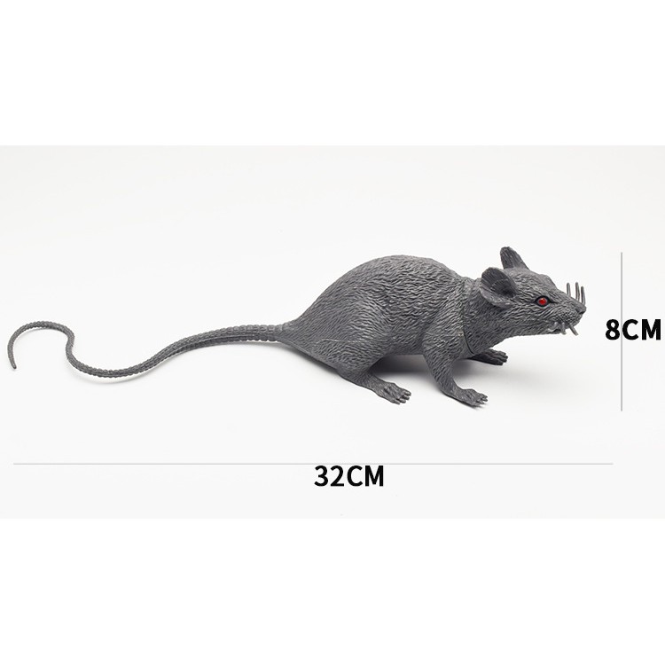 TIB 32 cm tikus besar mainan gag prank toy plastik pvc got laboratorium