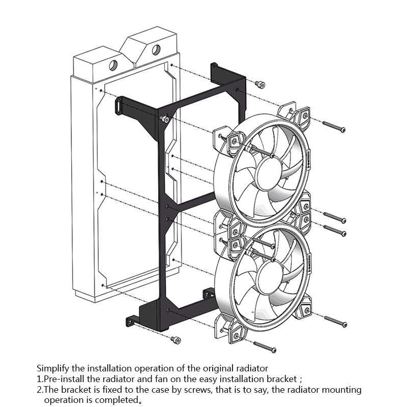 Indorack Bracket Modular with 2 Fan