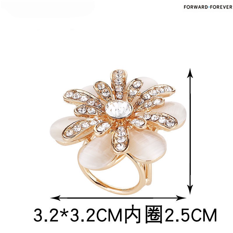 Pearl rhinestone scarf ring clip brooch pin M40012