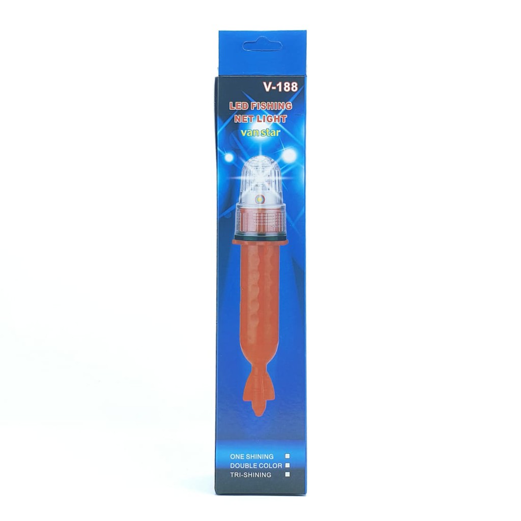 V-188 Lampu Torpedo Nelayan 15 Led 3 Warna Cahaya