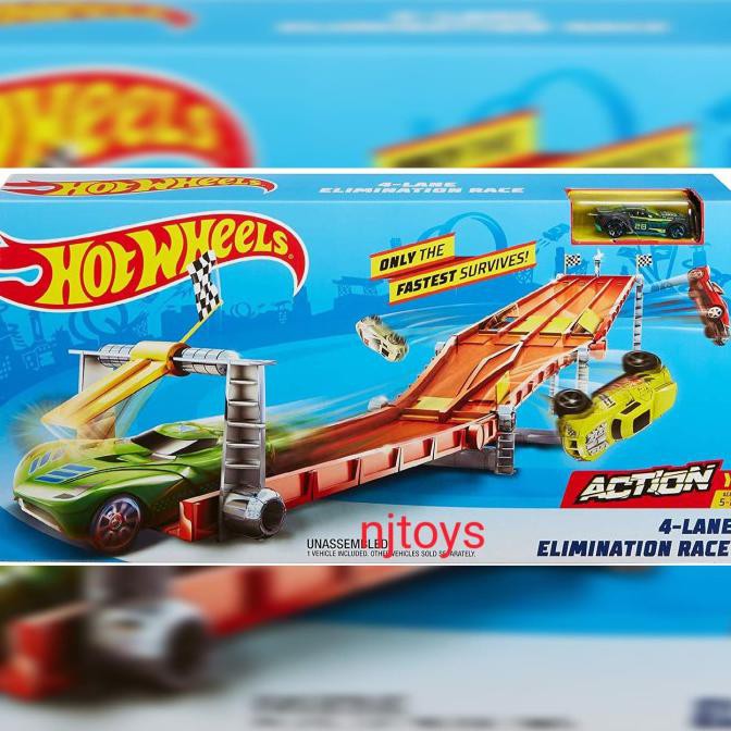 Hot Wheels 4 Lane Elimination Race TrackSet