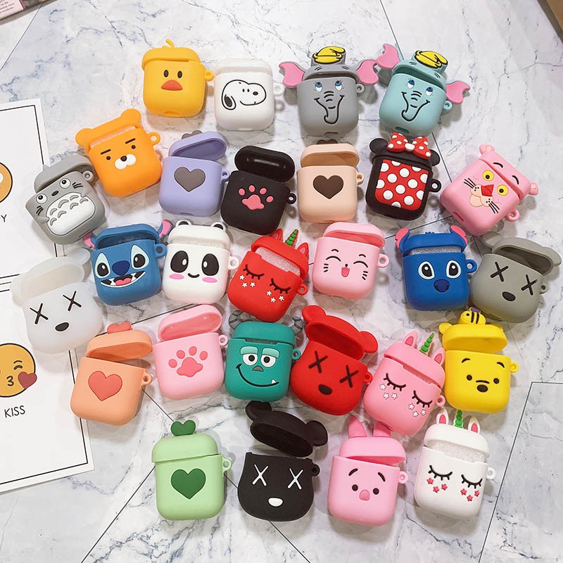 [HANYA SOFT CASE] Airpods Case 1/2 i9 i11 i12 Silikon Karakter Pelindung Headset Wireless Inpods 12