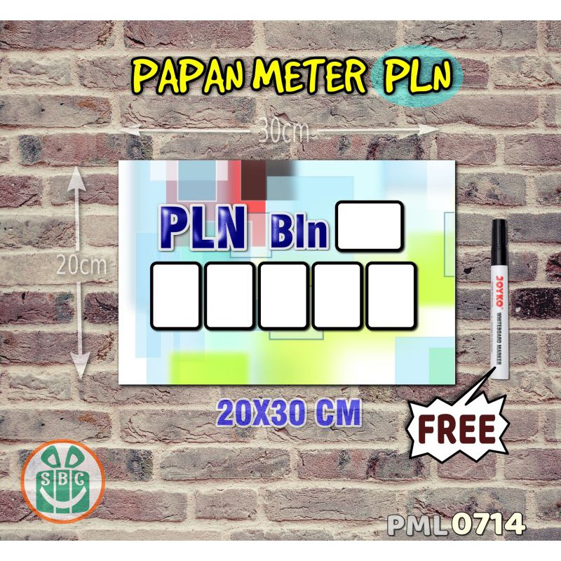 

Stokastik Papan Meter Listrik PLN PAM motif Unik - Pastel 14