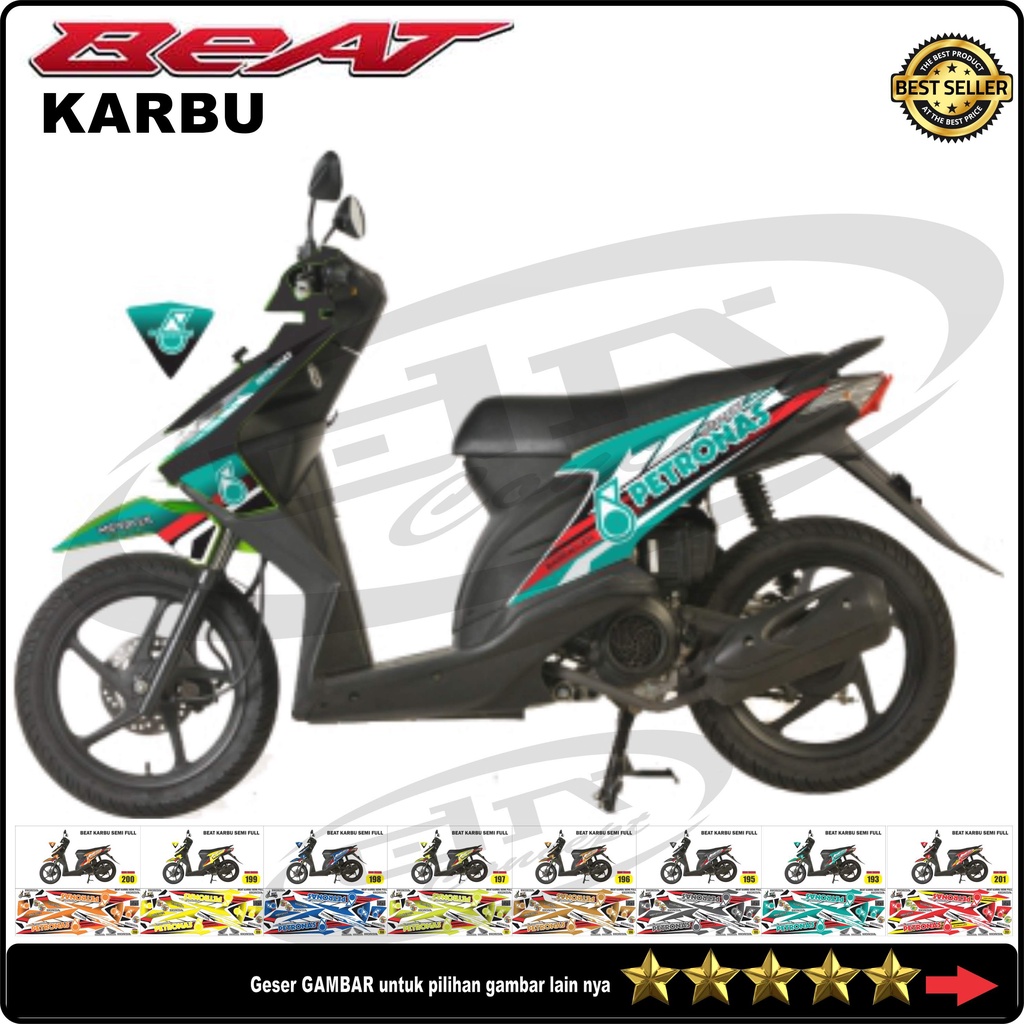 Stiker Striping Honda BEAT karbu Variasi Petronas Barracuda Sticker Motor Decal Lis