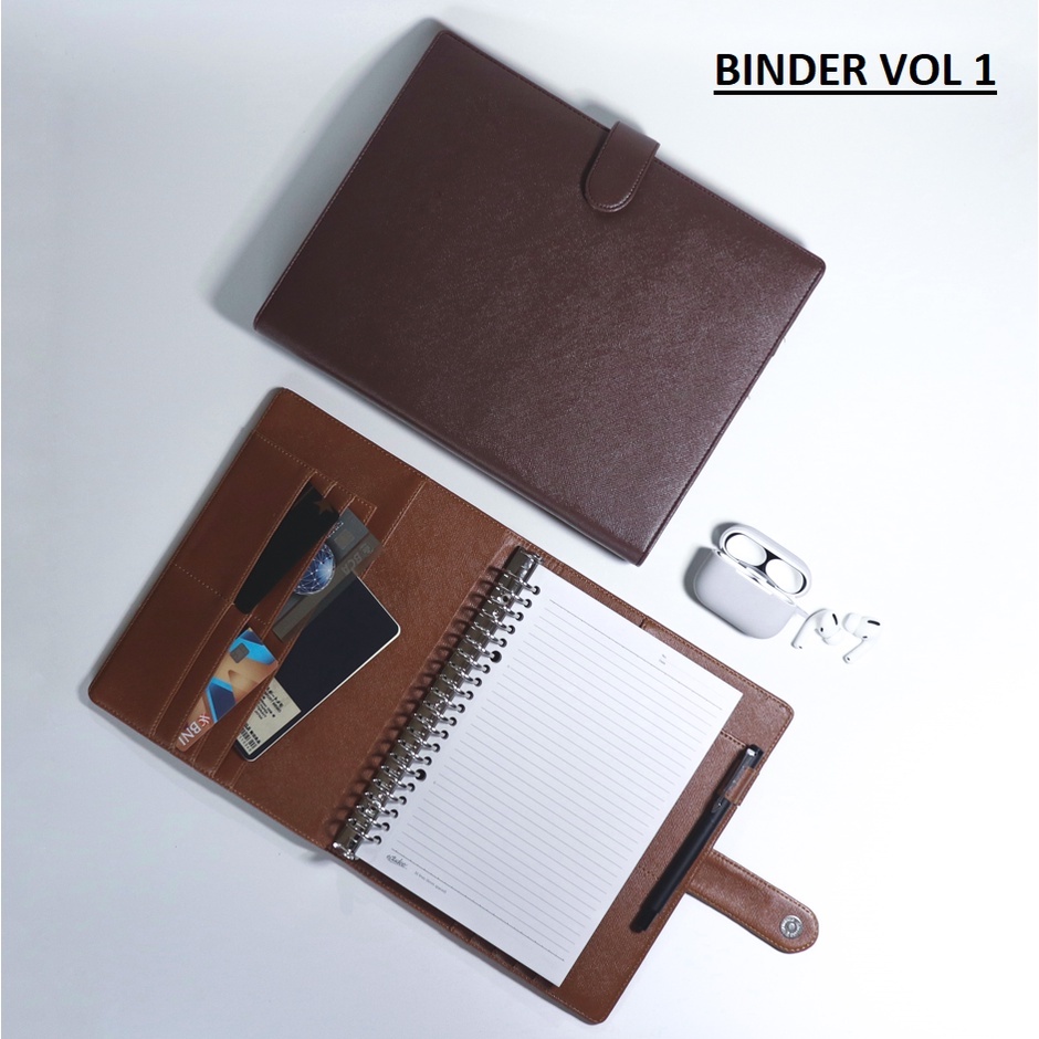 

Wearmeout Binder Antimainstream B5 Gratis Custom 8 Huruf / Binder Kulit / Buku Binder / Agenda