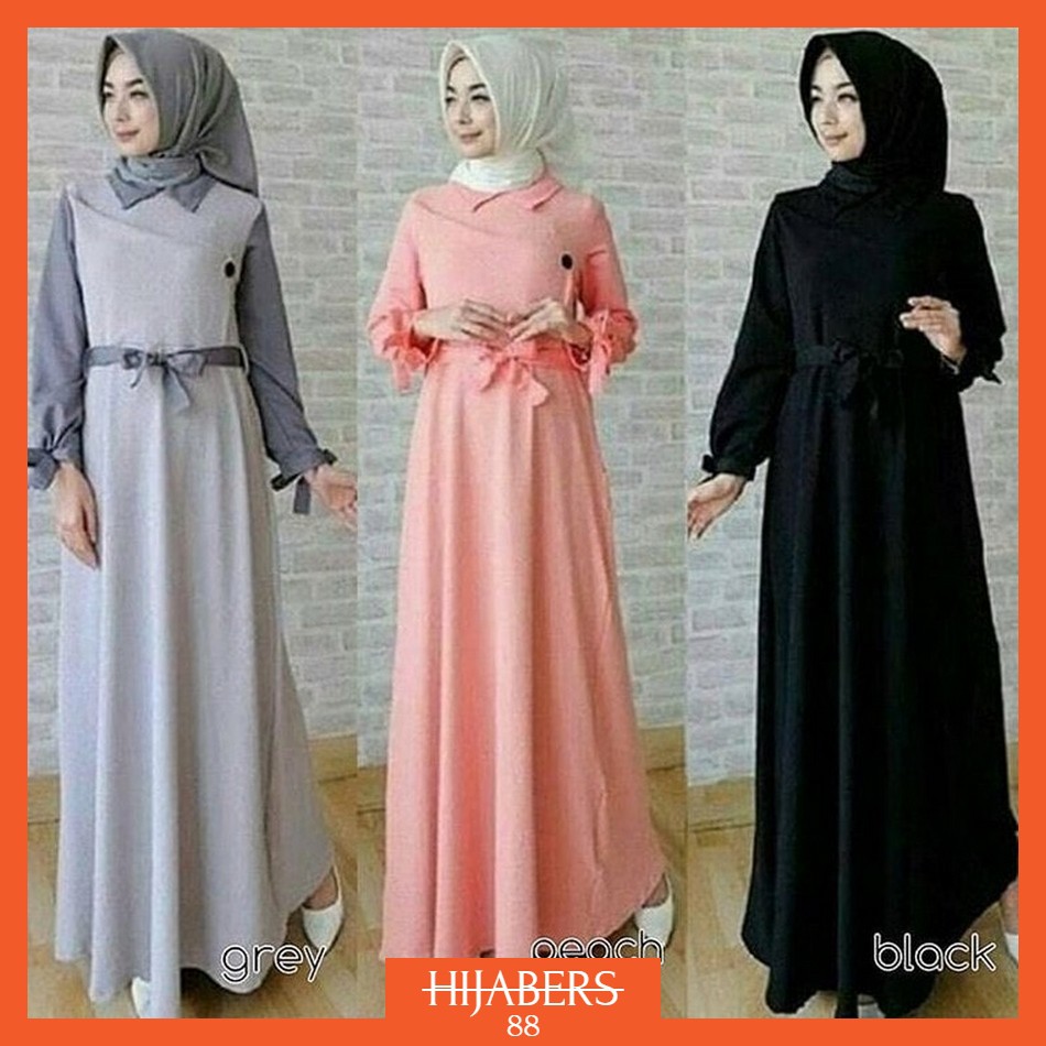 Dress Muslimah Modis Gaul Terkini Modern Elegan GAMIS GRACELLA BY