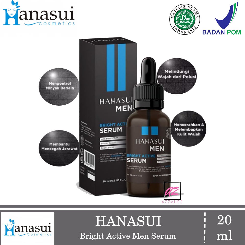 HANASUI Men Serum Bright Active - 20ml / Serum Wajah Pria/ Mencerahkan wajah