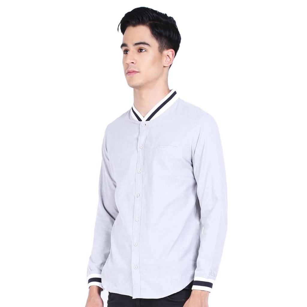 NEW JN WALRUS ORIGINAL - KEMEJA BRANDED LENGAN PANJANG ABU