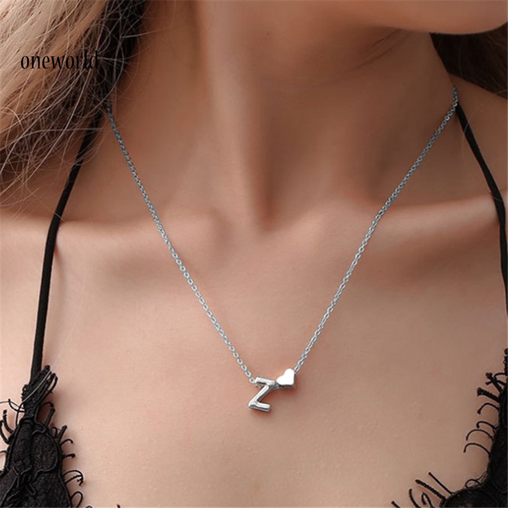 |Onwo Dress Mini Lengan Pendek Untuk Wanita| Kalung Liontin Bentuk Huruf Bahan Alloy Stainless Untuk Unisex