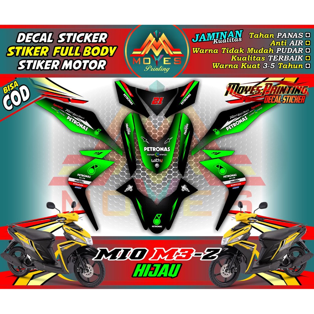 stiker mio m3 mio z fullbody - decal mio m3 mio z - Stiker Motor Mio M3-Decal Yamaha Mio M3 petronas