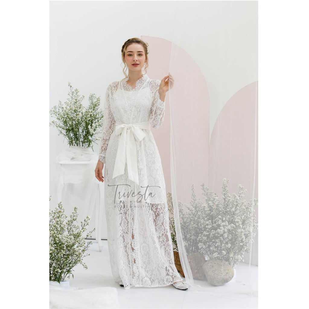 Whitney Robe -KIMONO PENGANTIN BROKAT PANJANG WEDDING ROBE KIMONO BRIDE