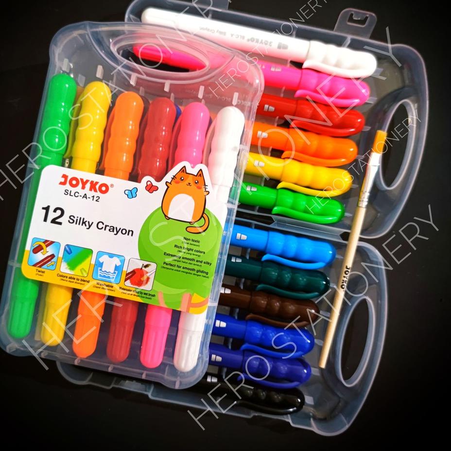 

Flash Sale - Krayon halus silky crayon joyko 12 warna SLC-A-12