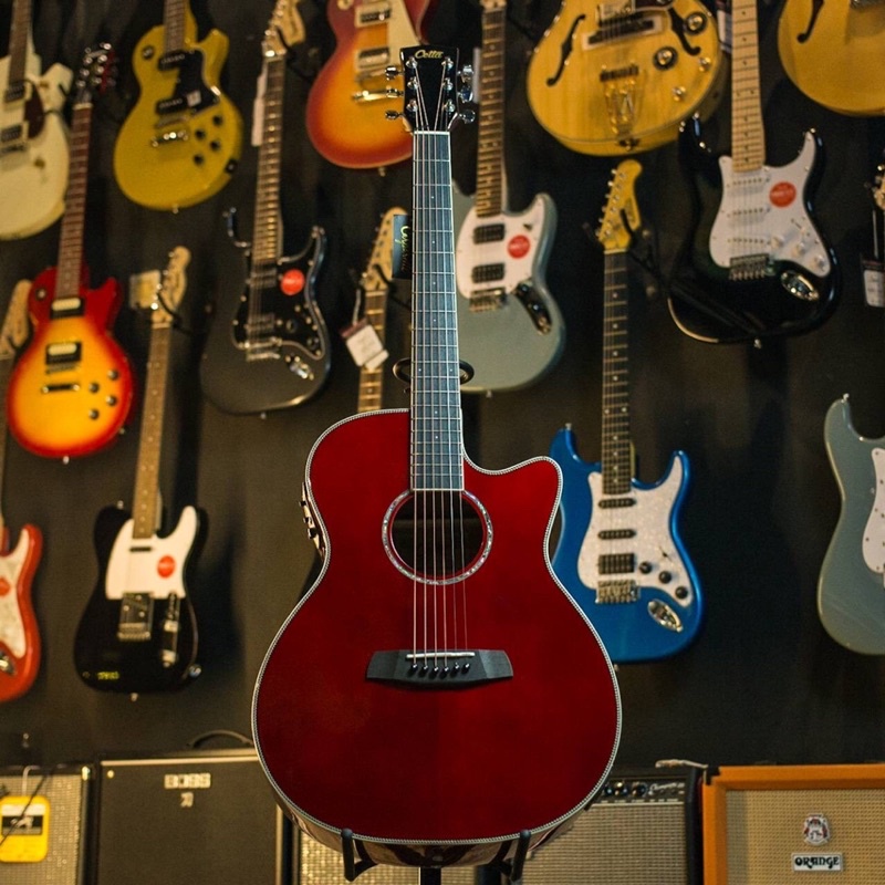 GITAR AKUSTIK CETTA OM 28 CE OM28CE RED