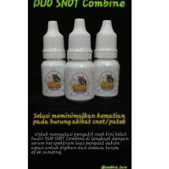 Serbuuuu.. DUO SNOT COMBINE -> Obat snot/patek untuk segala jenis burung