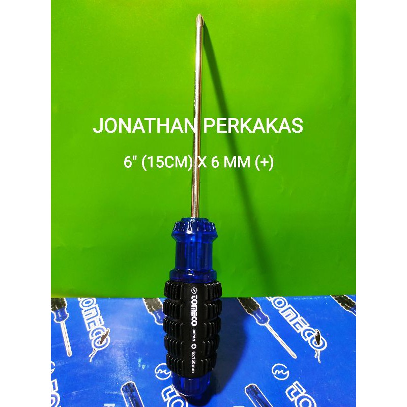 screw driver tomeco 6" x6mm(+) obeng gg karet tomeco 6" x6mm(+) obeng tomeco 6" x6mm(+) obeng 6"