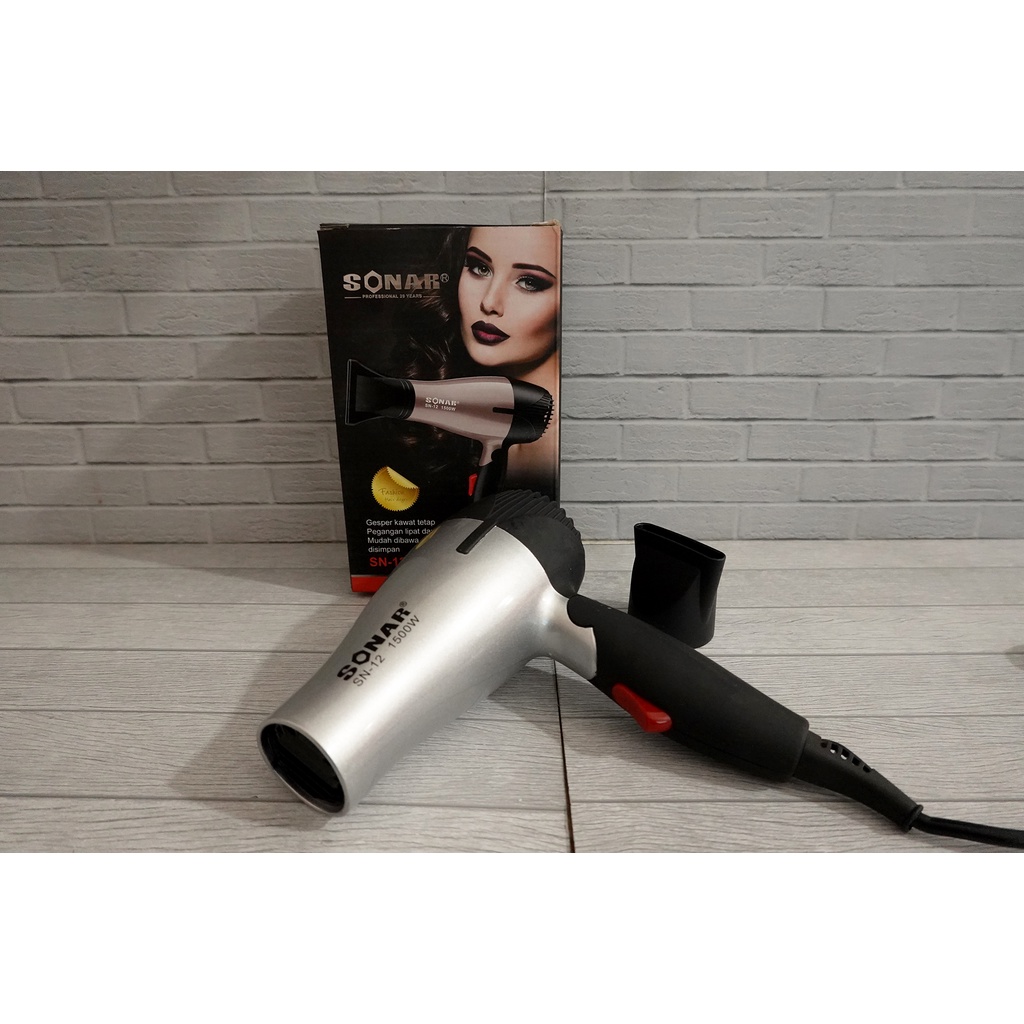 Hair Dryer SONAR SN 12 / Alat Pengering Rambut Portable Lipat Peralatan Salon