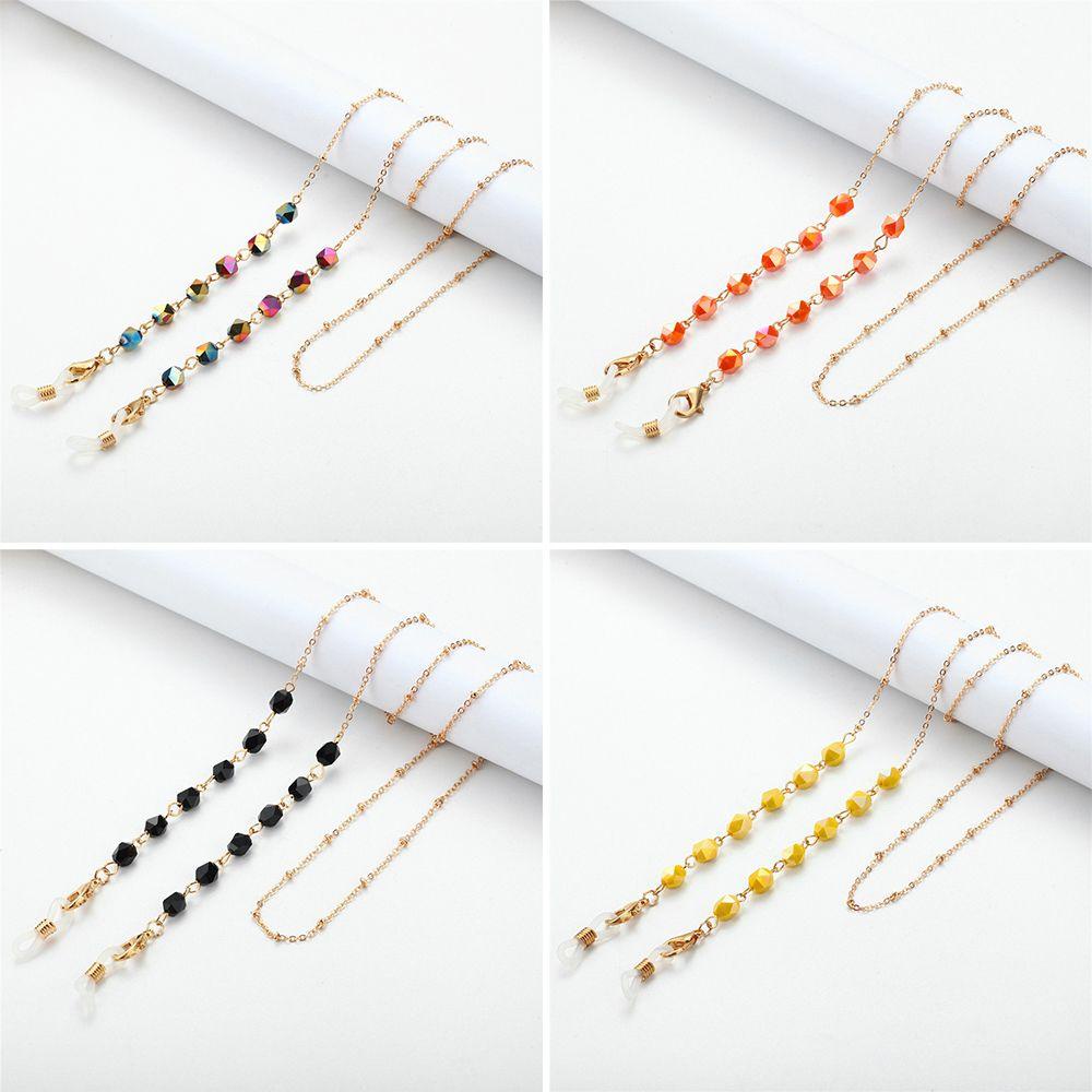 Nanas Rantai Kacamata Fashion Adjustable Kristal Kacamata Lanyard