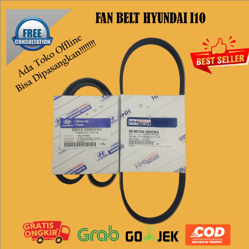 FAN BELT I10 TALI KIPAS VAN BELT VBELT HYUNDAI I10