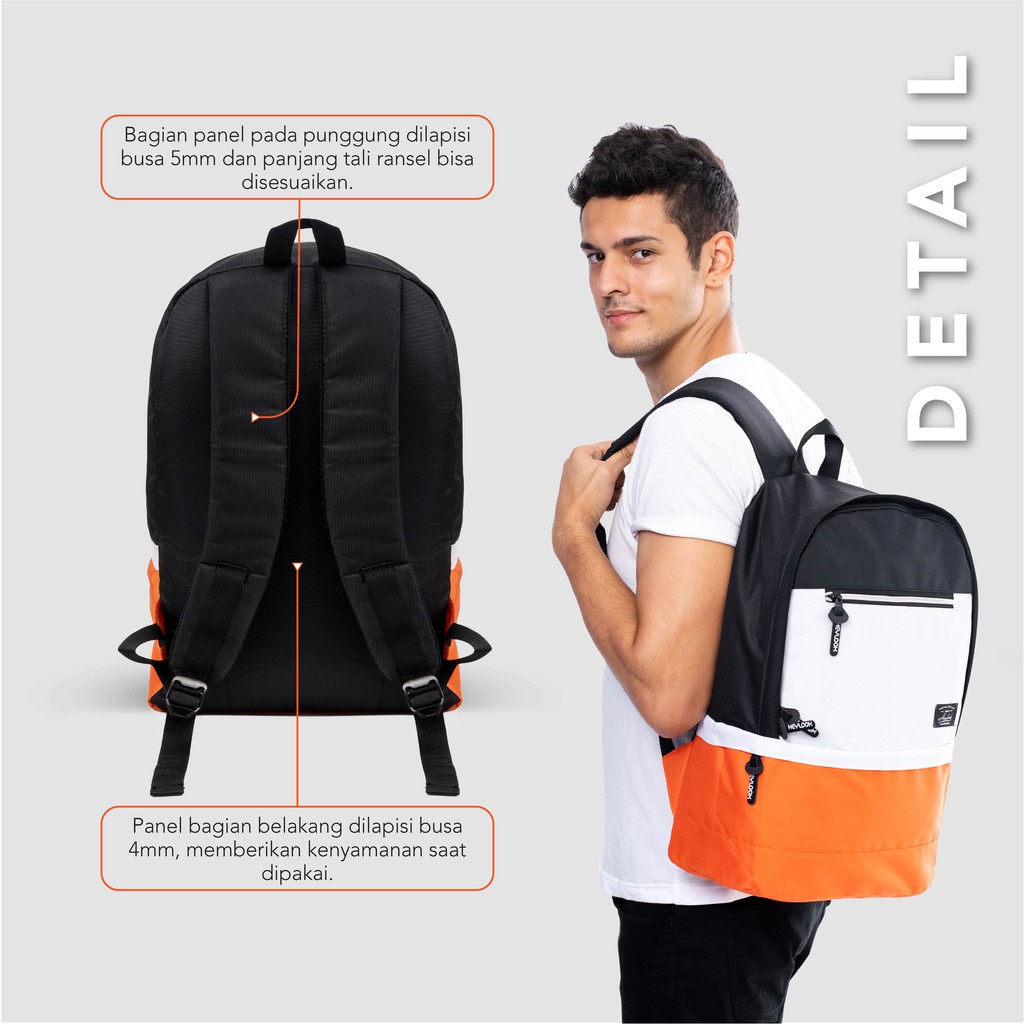 [BISA COD] Tas Ransel Kasual Backpack Laptop 14inch 15.6Inc Tas Ransel Sekolah Kuliah Kerja Gym