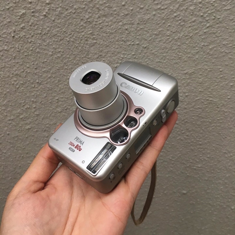 kamera analog 35mm CANON PRIMA ZOOM 80u date bonus baterai