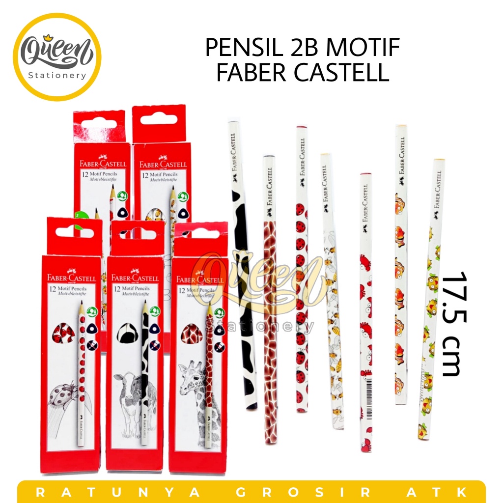

(1 PCS) PENSIL 2B MOTIF FABER CASTELL / PENSIL UJIAN / PENSIL MOTIF / PENSIL LUCU / PENSIL FABER CASTELL