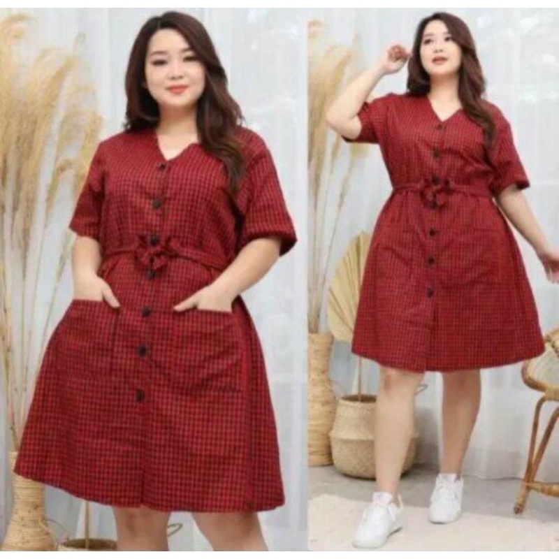 dress wanita jumbo casual terbaru/dress wanita jumbo casual termurah