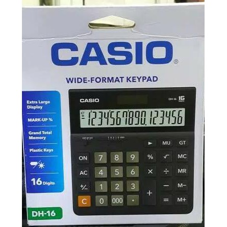 

Kalkulator Casio 16 Digit DH-16 / Calculator Casio DH-16 Besar