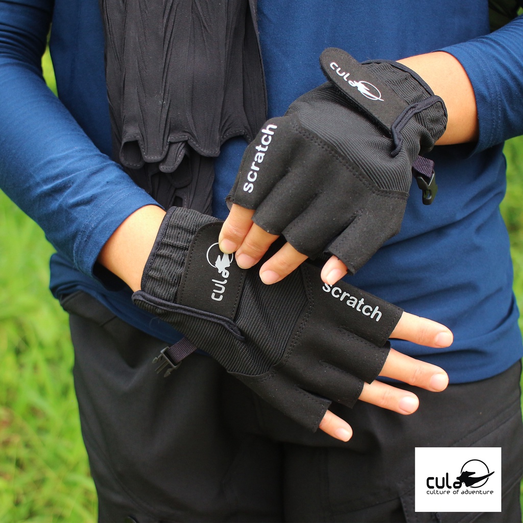 CULA Sarung Tangan Motor Seri Scracth Glove Half - Sarung Tangan Half Finger Anti Slip - Sarung Tangan Outdoor