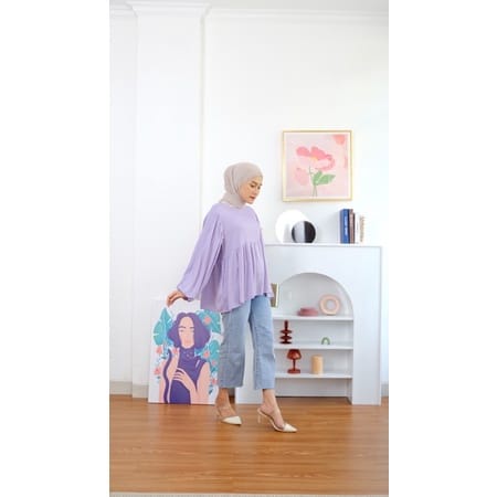 BEFAST - ZEC OOTD Wanita Blouse KALILA / Cloudy Blouse / Blouse Wanita Hijab / Blouse Lengan Balon