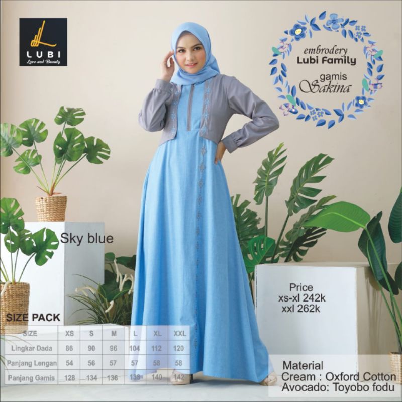 DISKON PROMO LUBI SAKINA GAMIS DEWASA MUSLIM WANITA