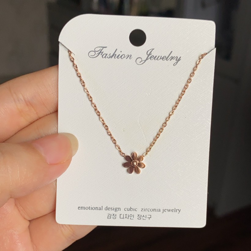 [New] Kalung daisy korea titanium mini hadiah wanita cewek anti karat KK128