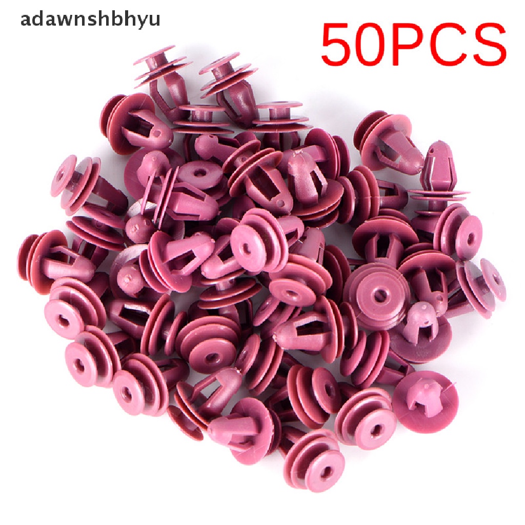 Adawnshbhyu 50pcs Lis Pintu &amp; Hiasan Panel Penahan Klip Nylon Pengikat
