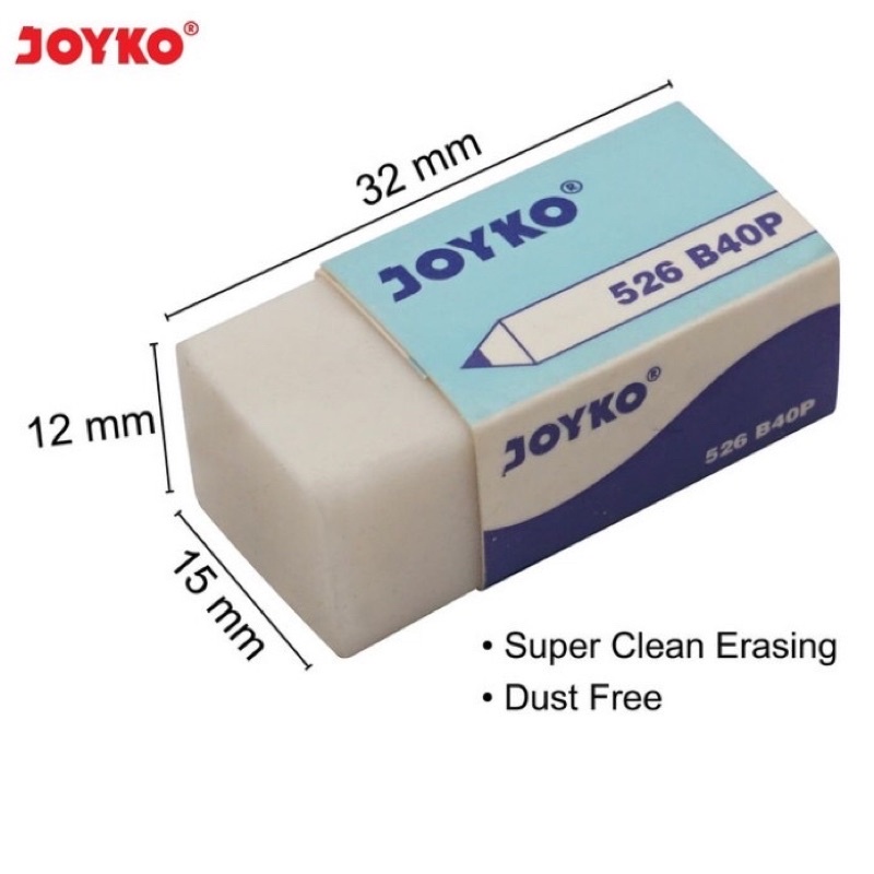 

Penghapus/Eraser/Setip/Stip Pensil Joyko/Jayko/Jayco 526-B40P Putih