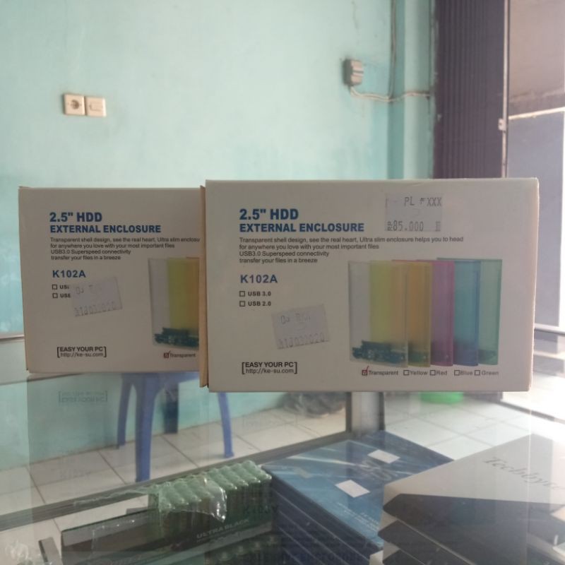 Case External Harddisk KESU K102A 2.5&quot;  USB 3.0 HDD SSD Sata Transparant