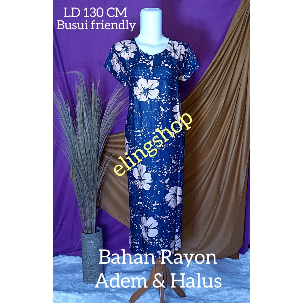 Baju Daster Busui Super Jumbo Busui Ibu Ibu Wanita Hamil Dan Menyusui Kekinian LD 130 Rayon Murah