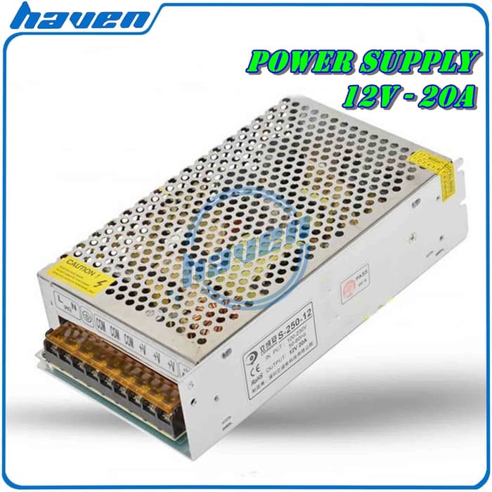 POWER SUPPLY 12V 20A / PSU 12V 20A SWITCHING POWER