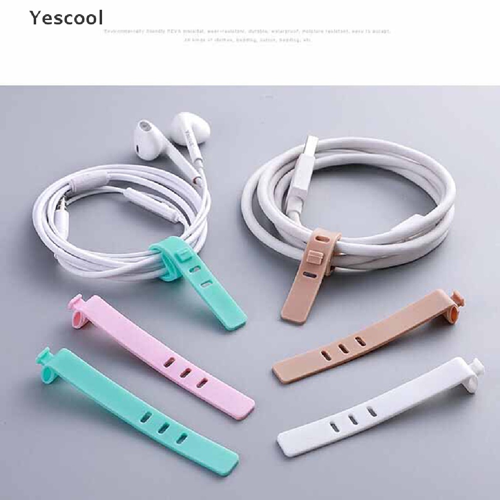 Yescool 4Pcs Penggulung Kabel Bahan Silikon