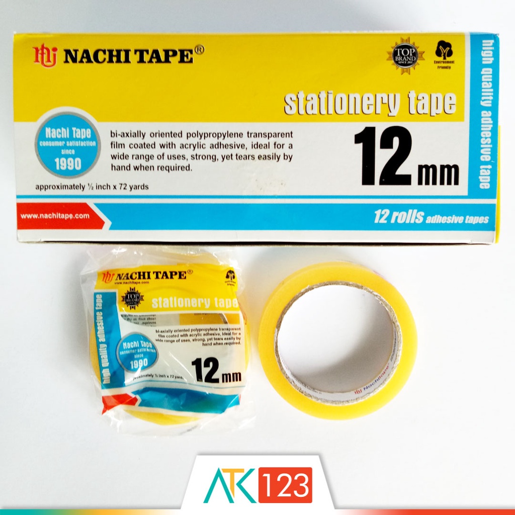 

Selotip-Isolasi bening-Stationery tape 12mm Nachi (0,5mm)