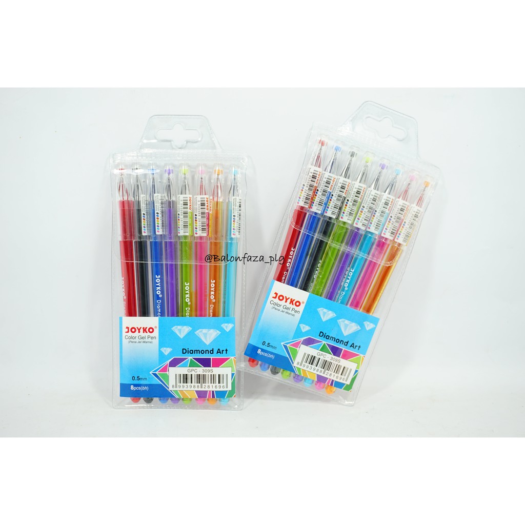

TERMURAH!COLOR GEL PEN/ Pulpen / Pena Joyko GPC-309S / 1 Set 8 Warna