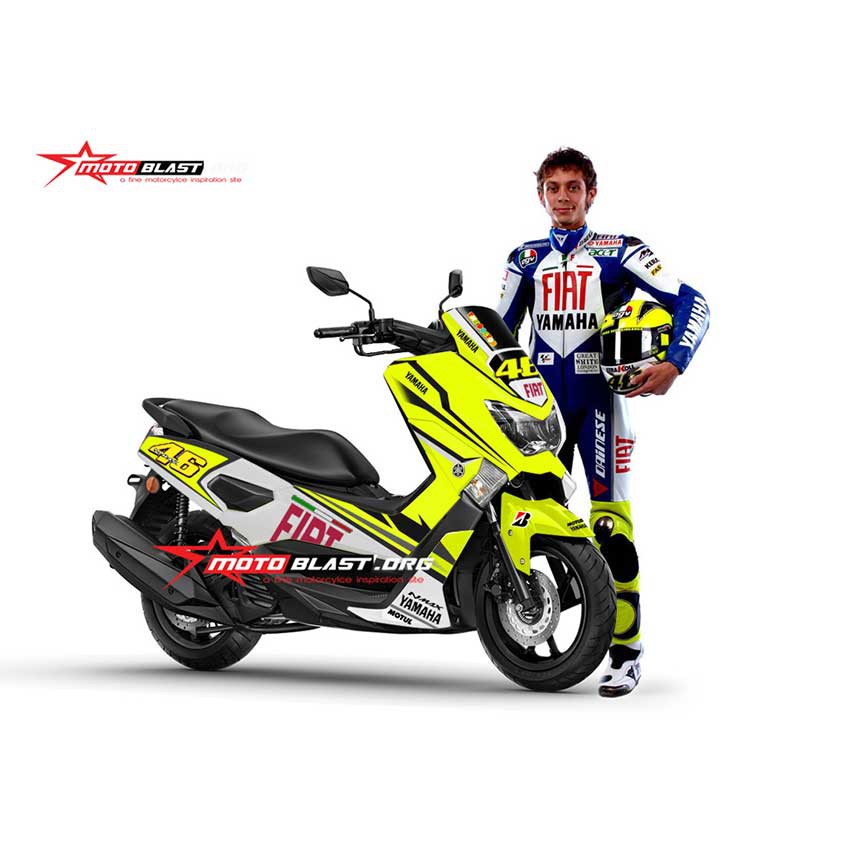 Decal Stiker Yamaha NMAX WHITE YELLOW FIAT GP