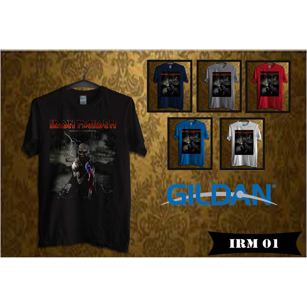 kaos iron maiden original gildan irm01