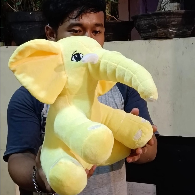 Boneka gajah ukuran 40 cm kualitas import bahan yelvo / mainan anak