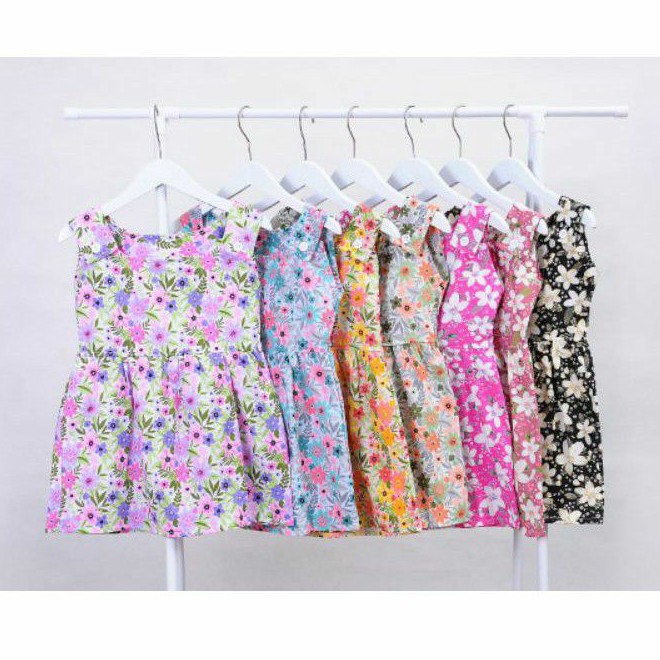 Dress KUTUNG Anak Perempuan FLOWER SERIES 3-7 Tahun Bahan Katun 100%