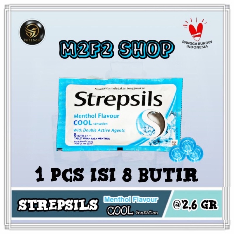 

Permen Strepsils Lozenges Cool Menthol | Biru - 20,8 gr (Kemasan Satuan)