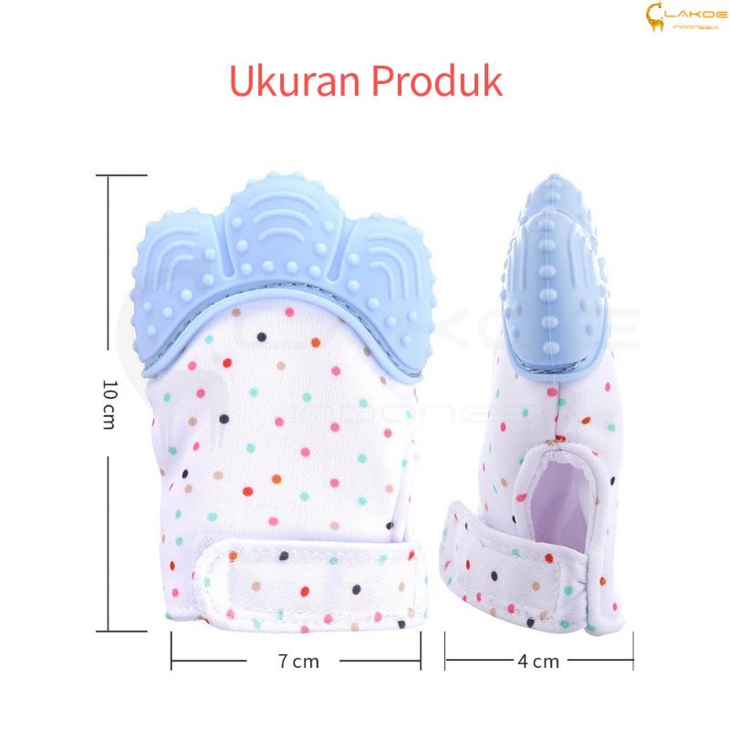 Sarung Tangan Gigitan Bayi/ Baby Mitten Teether / SNI BPA-FREE + Tas Pouch Penyimpan