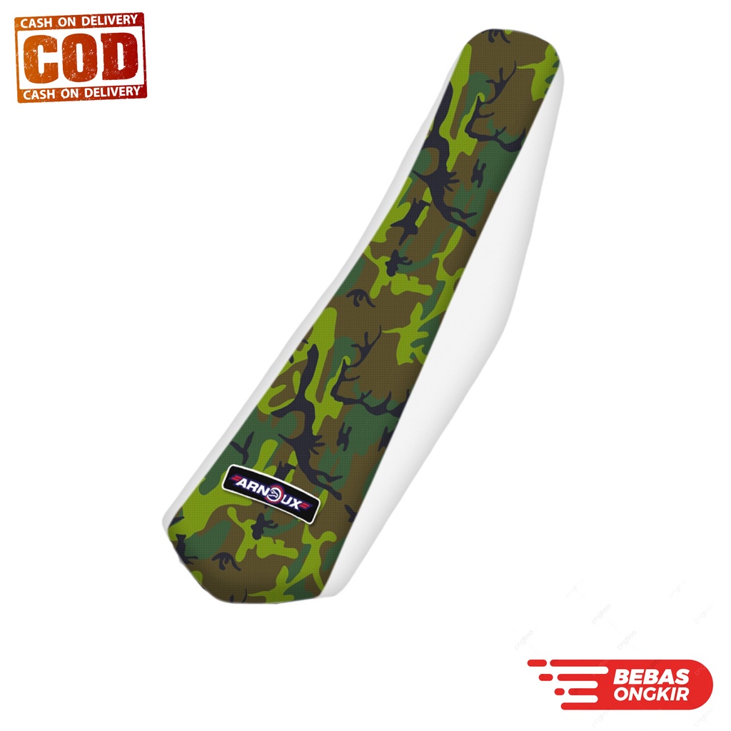 Cover Bungkus Kulit Jok ARNOUX KLX DTracker CRF 150 WR 155 PRINT ARMY GREEN