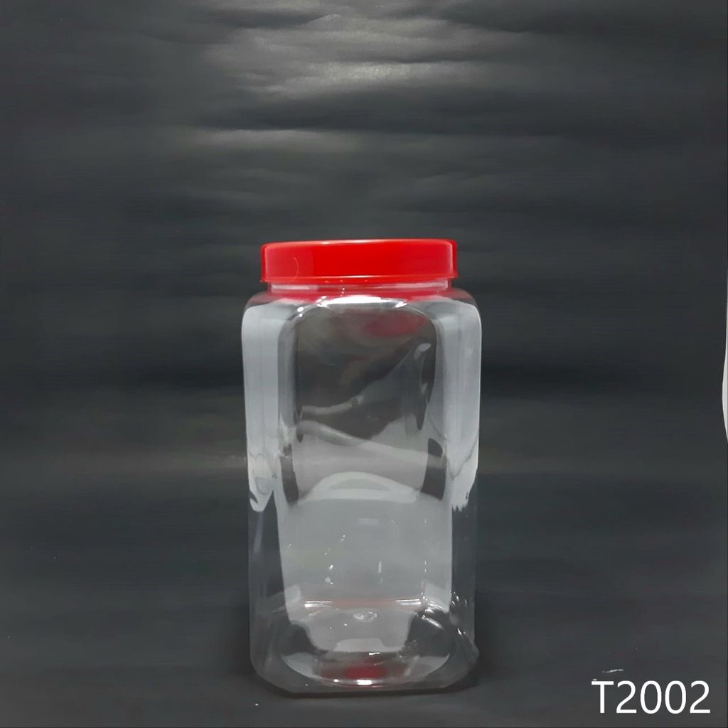 toples plastik 2000 ml /toples plastik 2000 ml panjang (TUTUP MERAH)